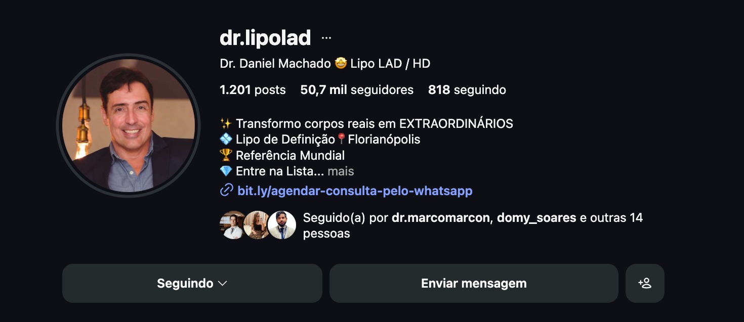 Perfil de cliente — clínica de estética